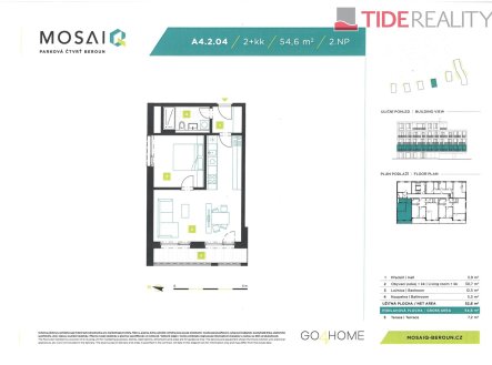 Prodej bytu, 2+kk, 55 m²