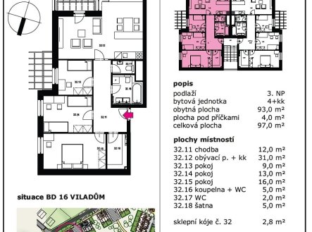 Prodej bytu, 4+kk, 117 m²