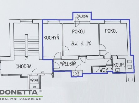 Prodej bytu, 2+1, 63 m²