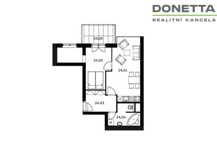 Prodej bytu, 2+kk, 59 m²