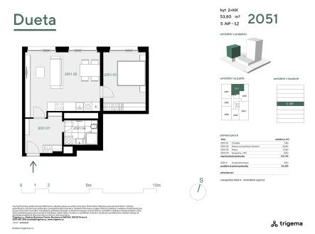 Prodej bytu, 2+kk, 50 m²