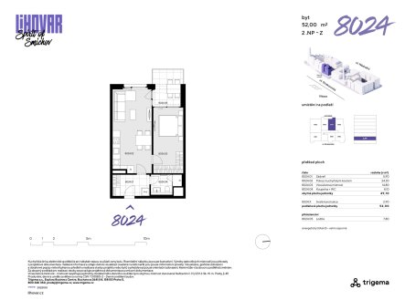 Prodej bytu, 2+kk, 49 m²