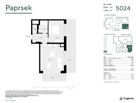 Prodej bytu, 2+kk, 47 m²