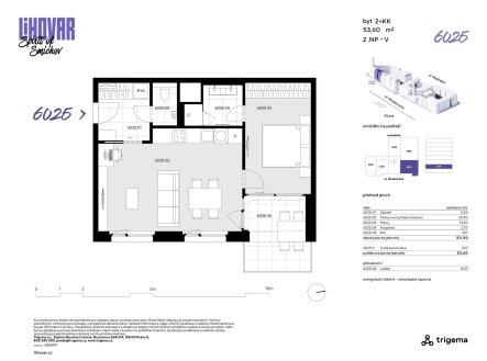 Prodej bytu, 2+kk, 50 m²