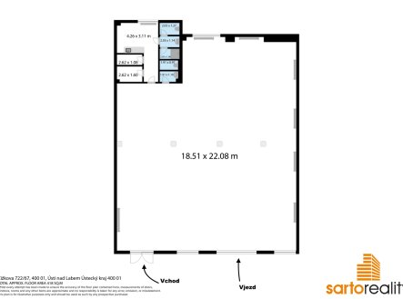 Pronájem komerčního objektu, sklad, 420 m²