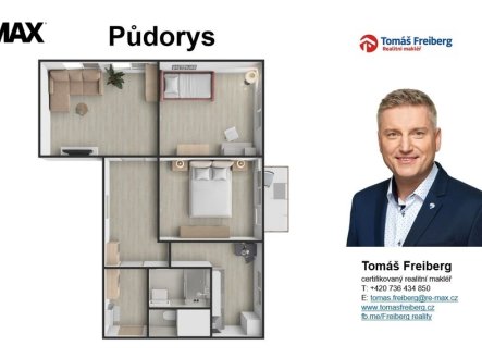 Pronájem bytu, 3+1, 67 m²