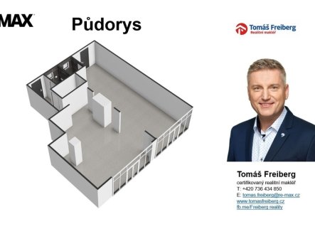 Pronájem obchodní prostory, 176 m²