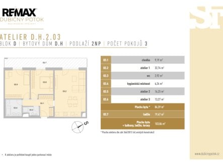 Prodej bytu, 3+kk, 103 m²