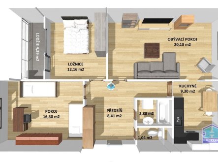 Prodej bytu, 3+1, 75 m²