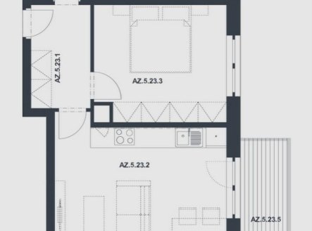 Pronájem bytu, 2+kk, 54 m²