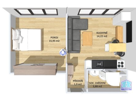 Prodej bytu, 1+1, 36 m²