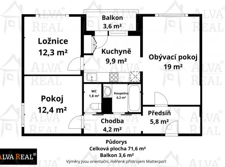 Prodej bytu, 3+1, 71 m²
