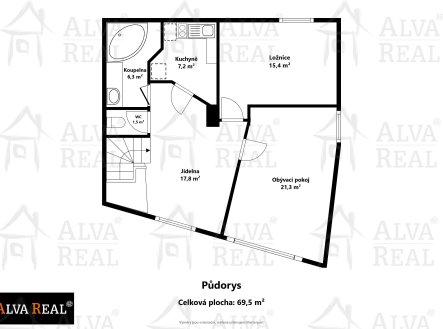 Pronájem bytu, 2+1, 61 m²