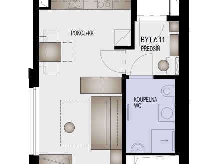 Prodej bytu, 1+kk, 31 m²
