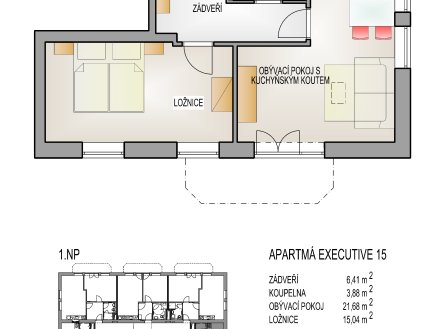 Prodej bytu, 2+kk, 48 m²