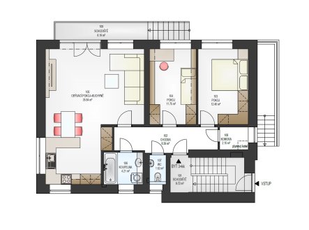 Pronájem bytu, 3+kk, 87 m²