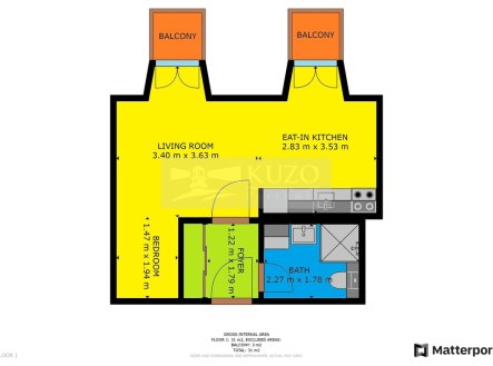 Pronájem bytu, 1+kk, 31 m²