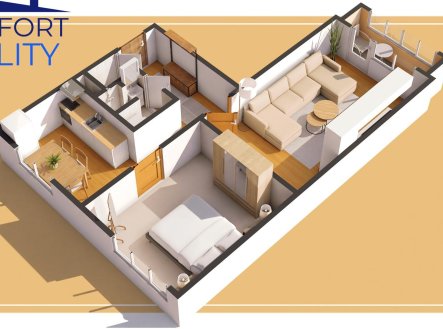 Prodej bytu, 2+1, 58 m²