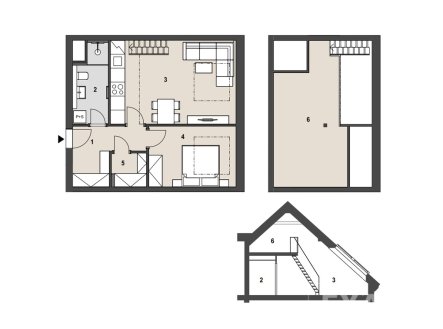 Prodej bytu, 2+kk, 70 m²