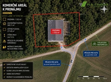 Pronájem komerčního objektu, sklad, 272 m²