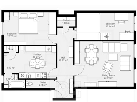Pronájem bytu, 3+1, 102 m²
