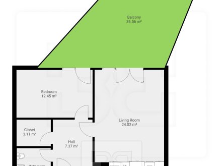Pronájem bytu, 2+kk, 55 m²