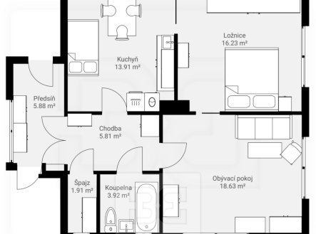 Pronájem domu/vily, 70 m²