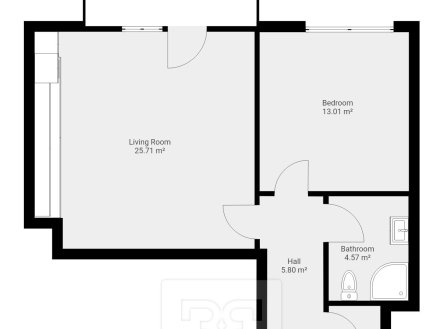 Pronájem bytu, 2+kk, 66 m²