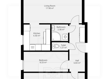 Pronájem bytu, 3+kk, 59 m²