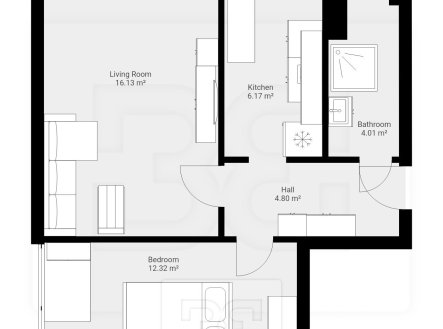 Pronájem bytu, 2+1, 47 m²
