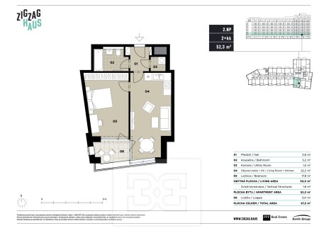 Prodej bytu, 2+kk, 57 m²