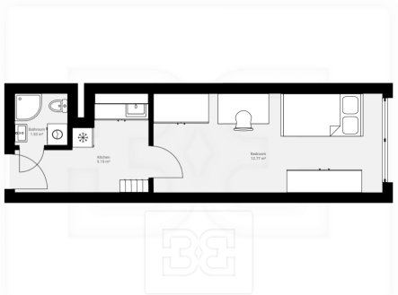 Pronájem bytu, 1+1, 20 m²