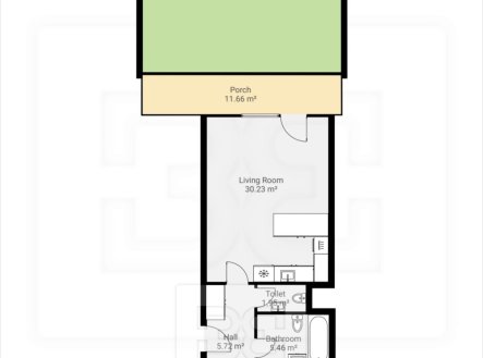 Prodej bytu, 2+kk, 61 m²