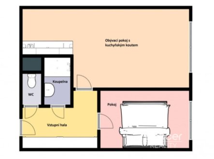 Prodej bytu, 2+kk, 43 m²