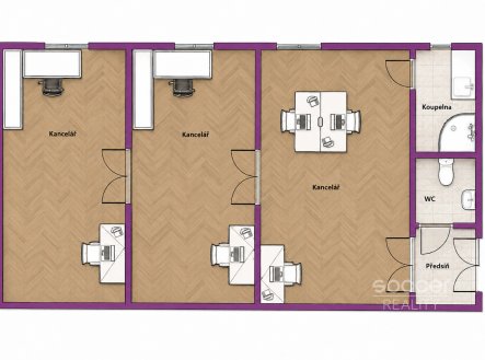 Pronájem bytu, 3+kk, 70 m²