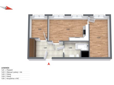 Prodej bytu, 3+kk, 76 m²