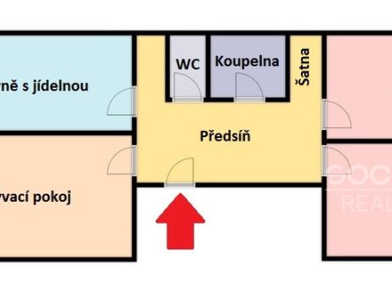 Pronájem bytu, 3+kk, 72 m²