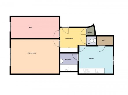Pronájem bytu, 2+1, 59 m²