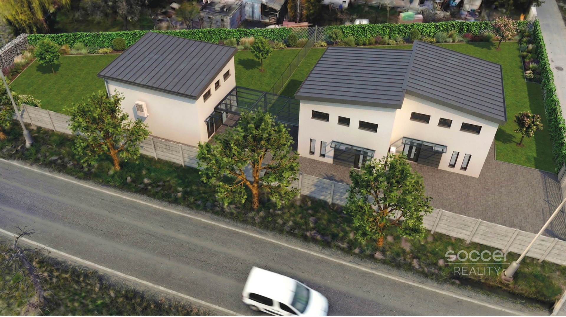 Prodej rezidenčního projektu – 3 nové rodinné domy, Praha–Koloděje.