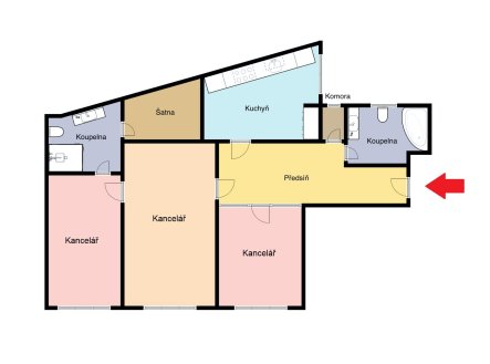 Pronájem kanceláře, 97 m²