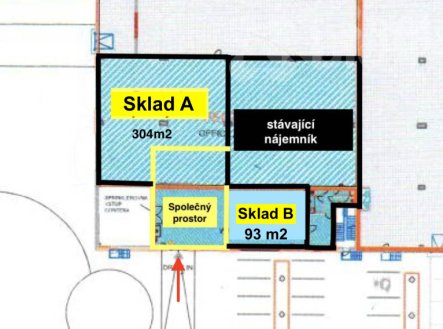 Pronájem skladu, 429 m²