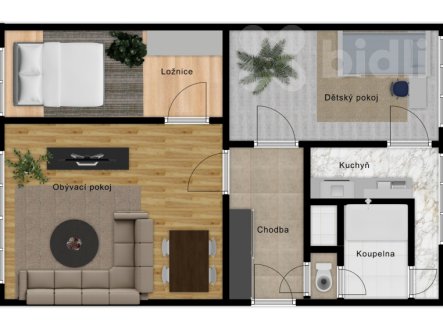 Prodej bytu, 3+1, 60 m²