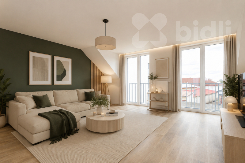 Prostorný byt 3+kk, 102 m2 s garáží a vybavením v Českém Brodě