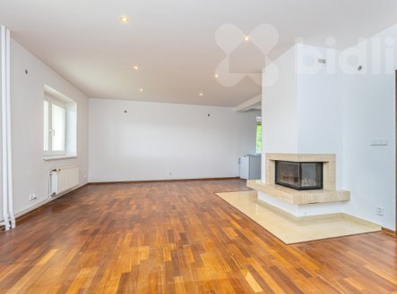 Obývací pokoj s krbem | Prodej - dům/vila, 181 m²