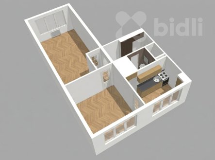 Prodej bytu, 2+1, 55 m²