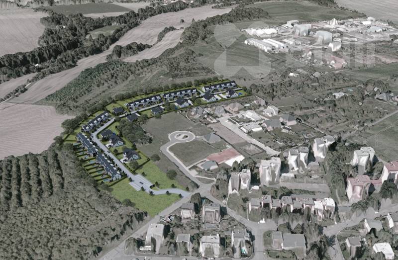 Prodej developerského projektu 28 286 m2 - 52 parcel pro RD a ŘRD, Slaný