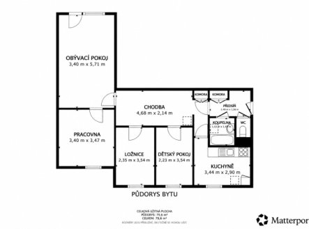 Prodej bytu, 4+1, 81 m²