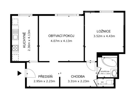 Prodej bytu, 2+1, 64 m²
