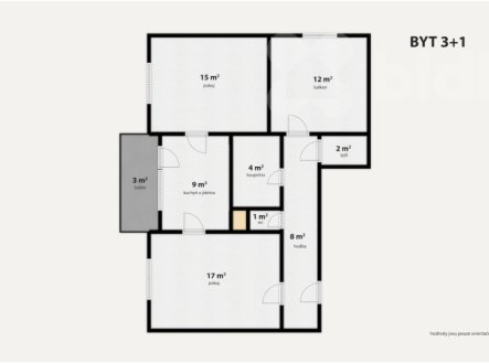 Prodej bytu, 3+1, 68 m²
