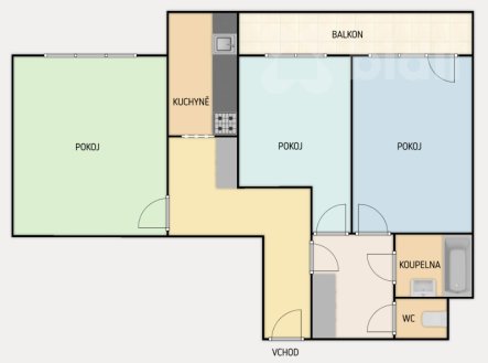 Prodej bytu, 3+1, 70 m²
